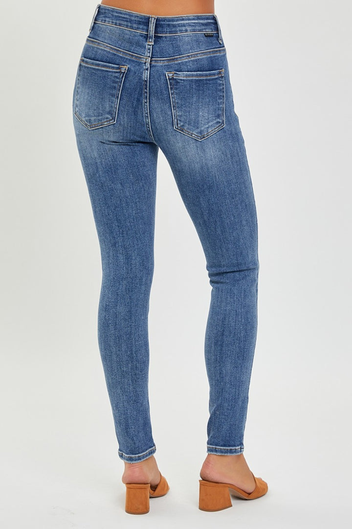 RISEN - Dark Wash Ankle Skinny Jeans - Inspired Eye Boutique