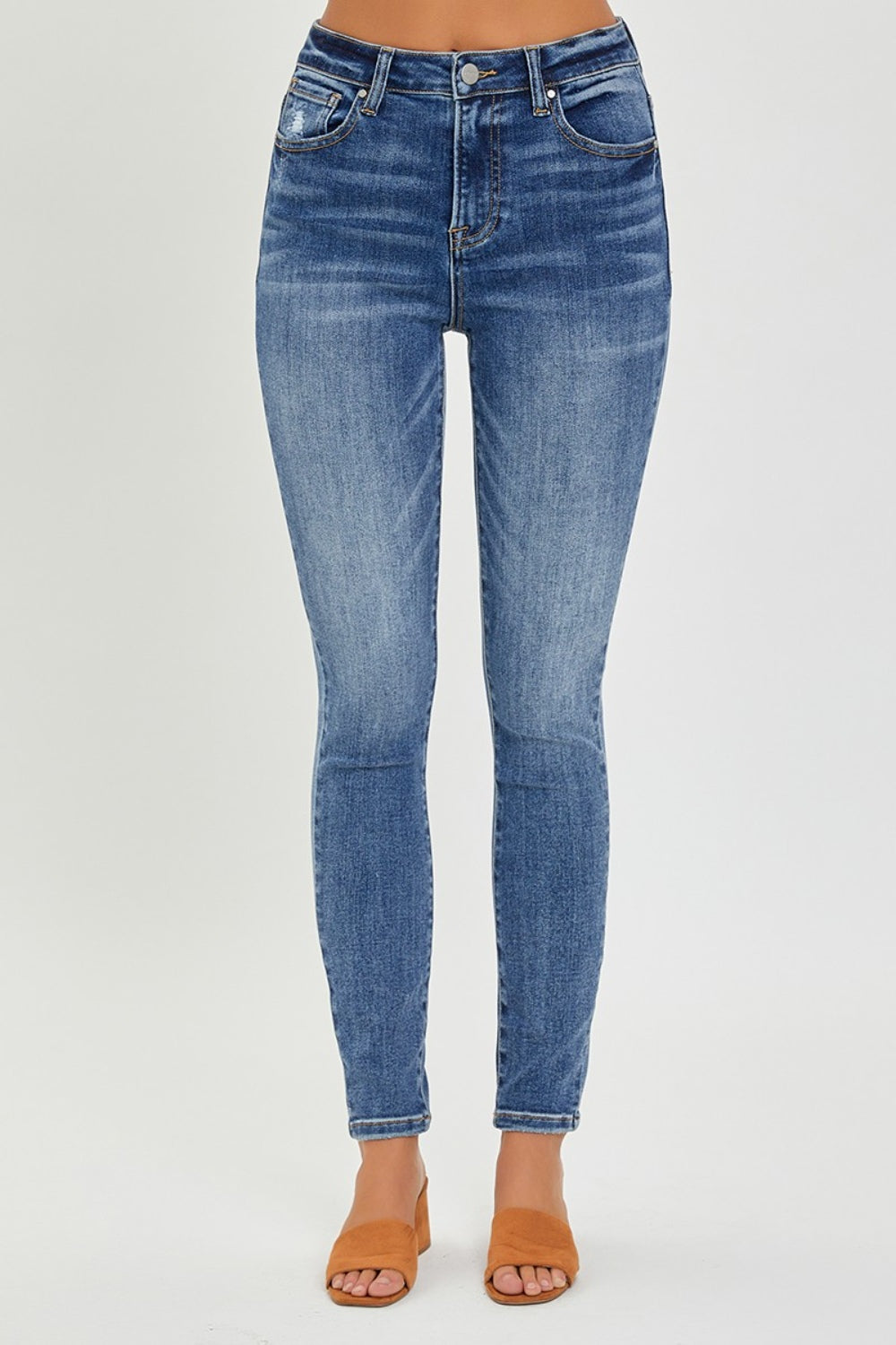 RISEN - Dark Wash Ankle Skinny Jeans - Inspired Eye Boutique