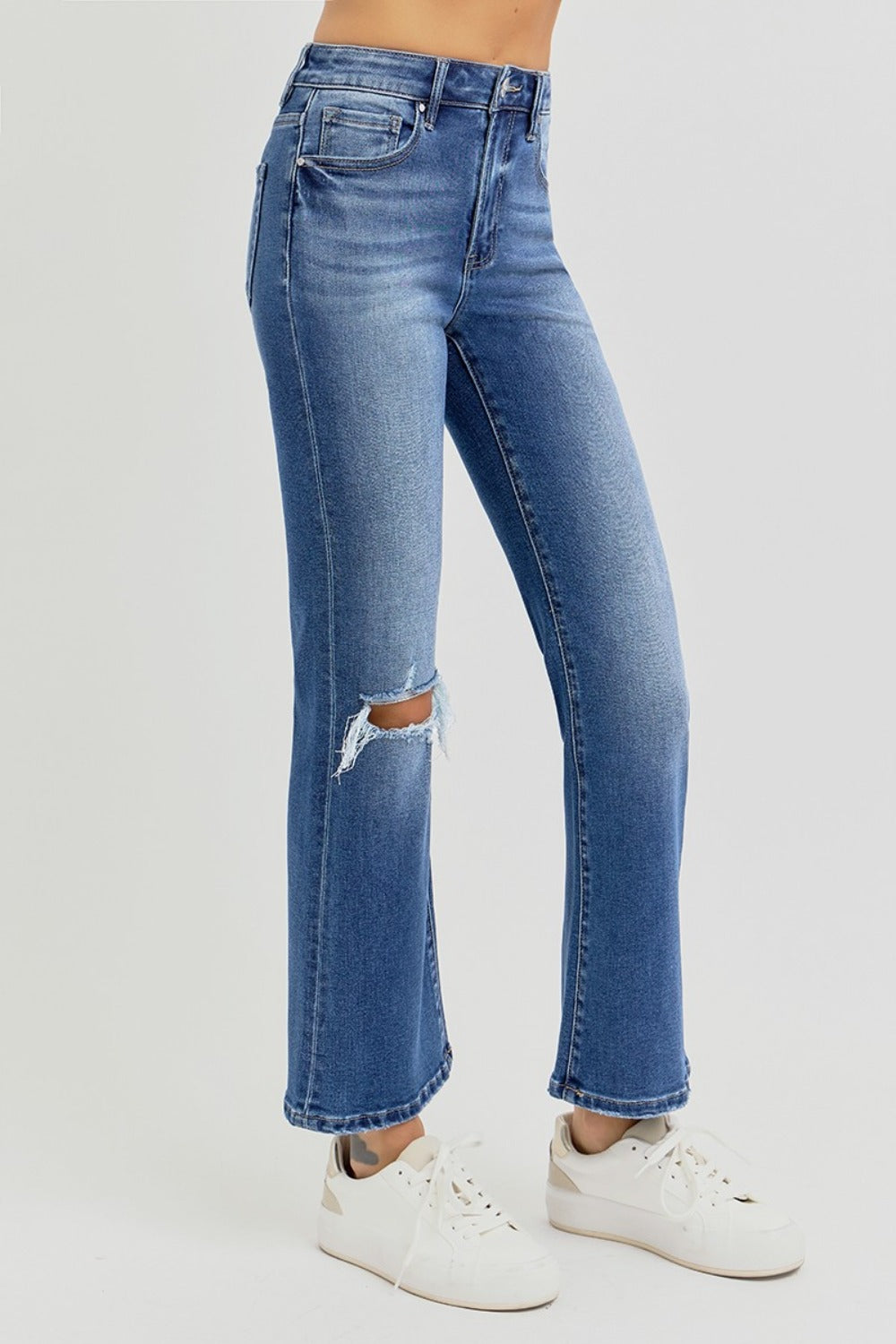 RISEN - High Rise Ankle Flare Jeans - Inspired Eye Boutique