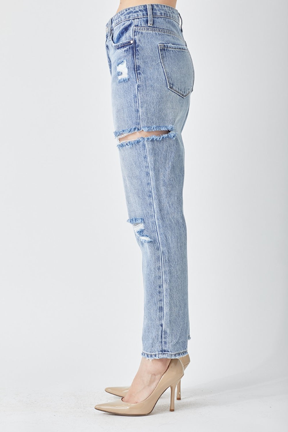 RISEN High Rise Barrel Leg Jeans - Inspired Eye Boutique