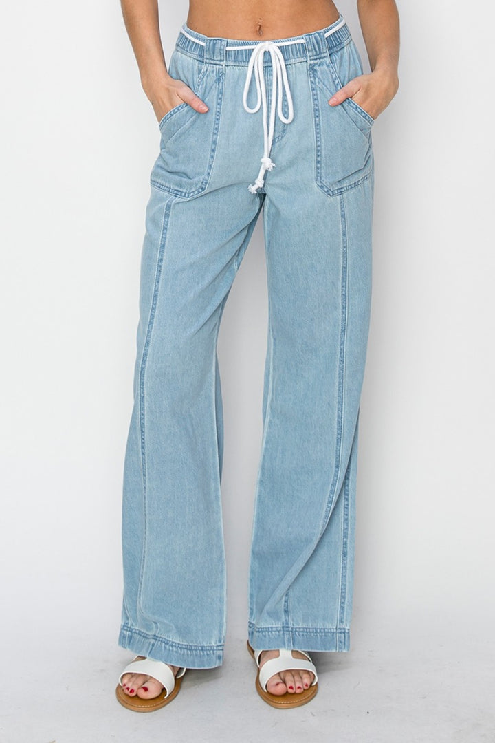 RISEN - High-Rise Pull On Jeans