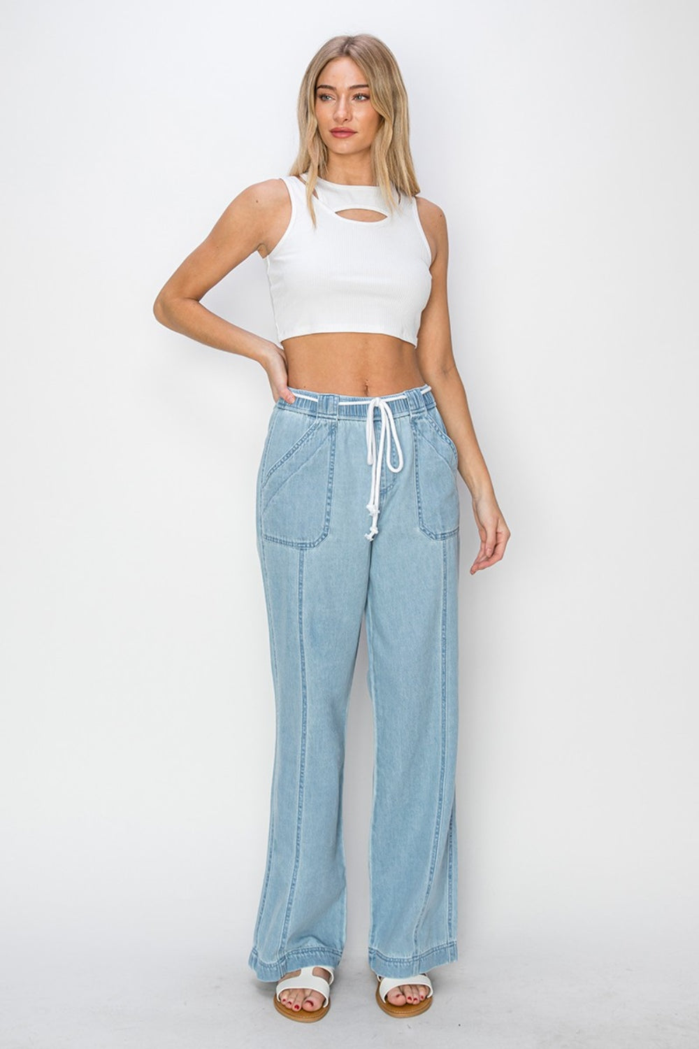 RISEN - High-Rise Pull On Jeans