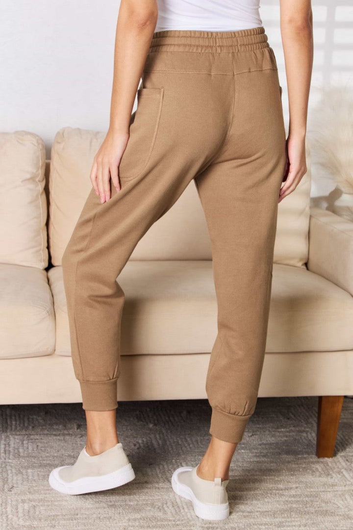 RISEN High Rise Relaxed Joggers - Mocha - Inspired Eye Boutique