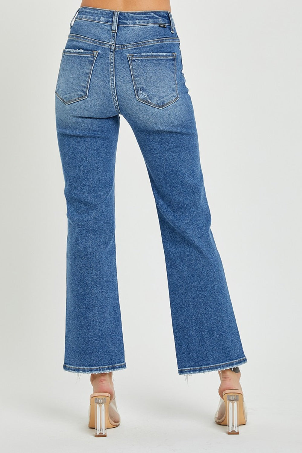 RISEN - High Rise Relaxed Straight Leg Jeans - Dark Wash - Inspired Eye Boutique