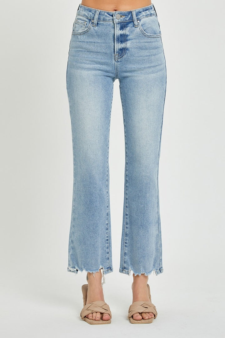 RISEN - High Rise Relaxed Straight Leg Jeans - Light - Inspired Eye Boutique