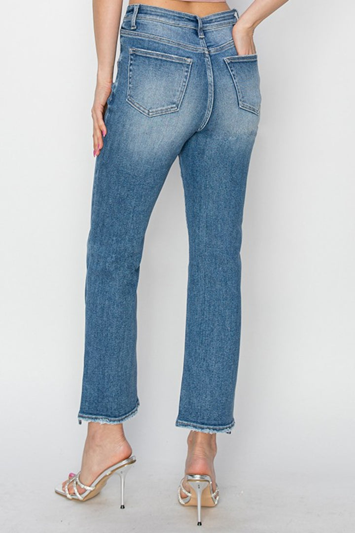 RISEN - High-Rise Slim Straight Leg Jeans