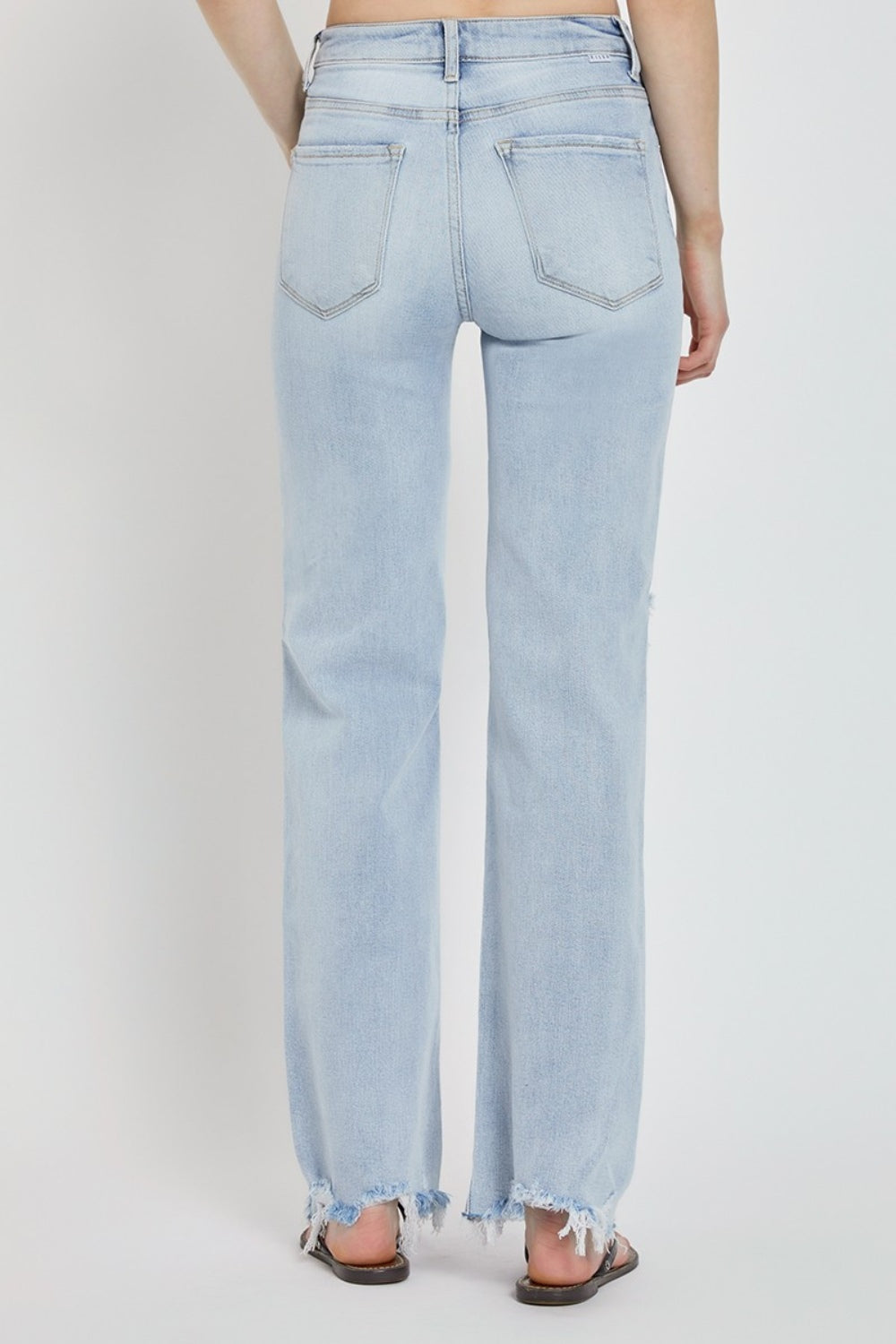 RISEN - High Rise Wide Leg Light Wash Jeans - Inspired Eye Boutique