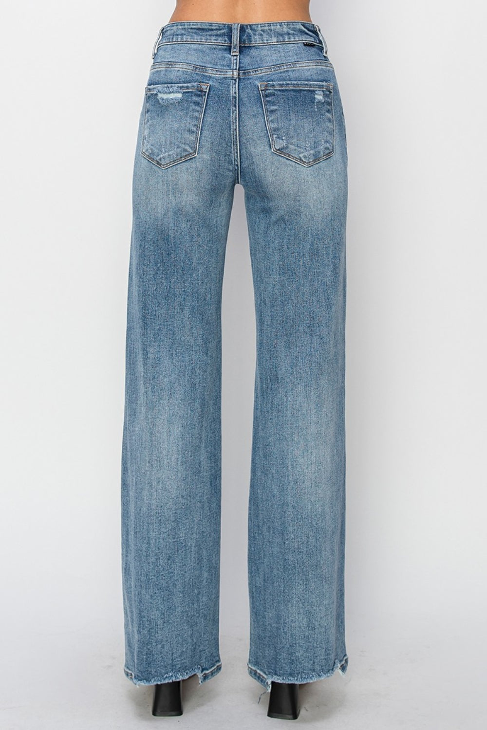 RISEN - High Rise Wide Leg Vintage Wash Jeans - Inspired Eye Boutique