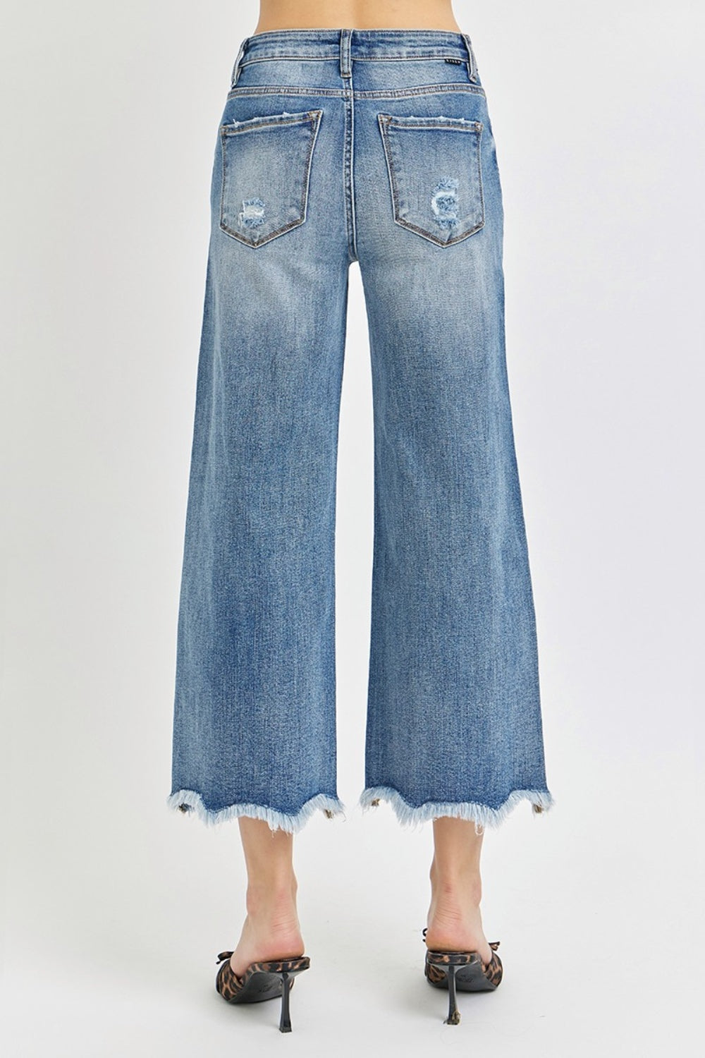 RISEN - High Waist Cropped Wide Leg Jeans - Inspired Eye Boutique