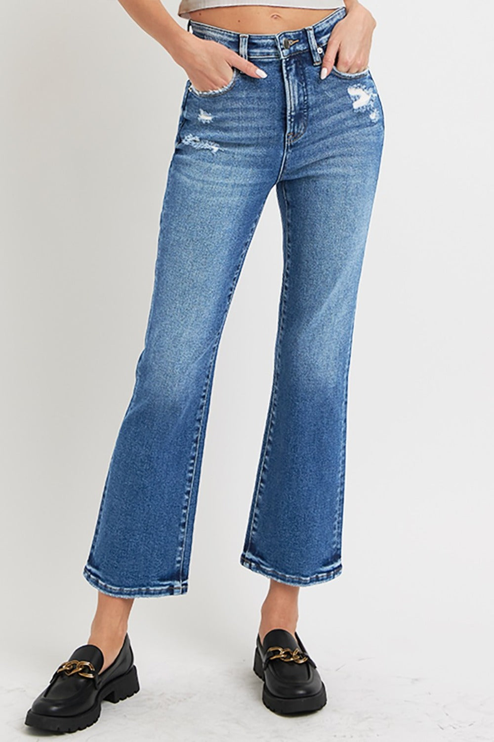 RISEN - High Waist Tummy Control Bootcut Jeans - Inspired Eye Boutique