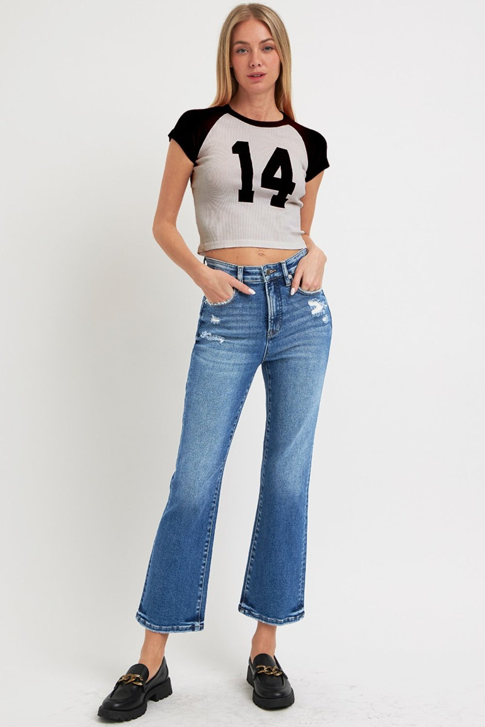 RISEN - High Waist Tummy Control Bootcut Jeans - Inspired Eye Boutique