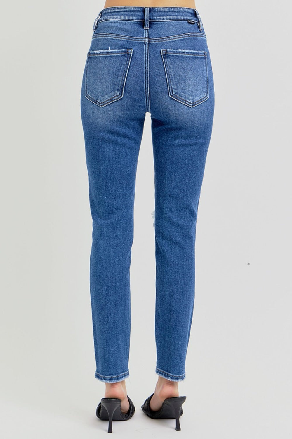 RISEN - High Waisted Destroyed Skinny Jeans