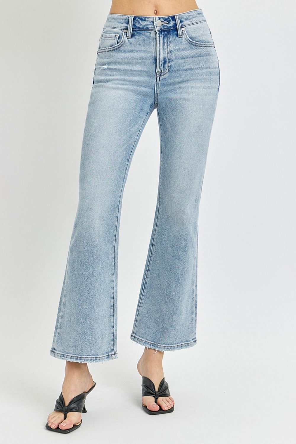 RISEN - Light Wash Ankle Flare Jeans - Inspired Eye Boutique