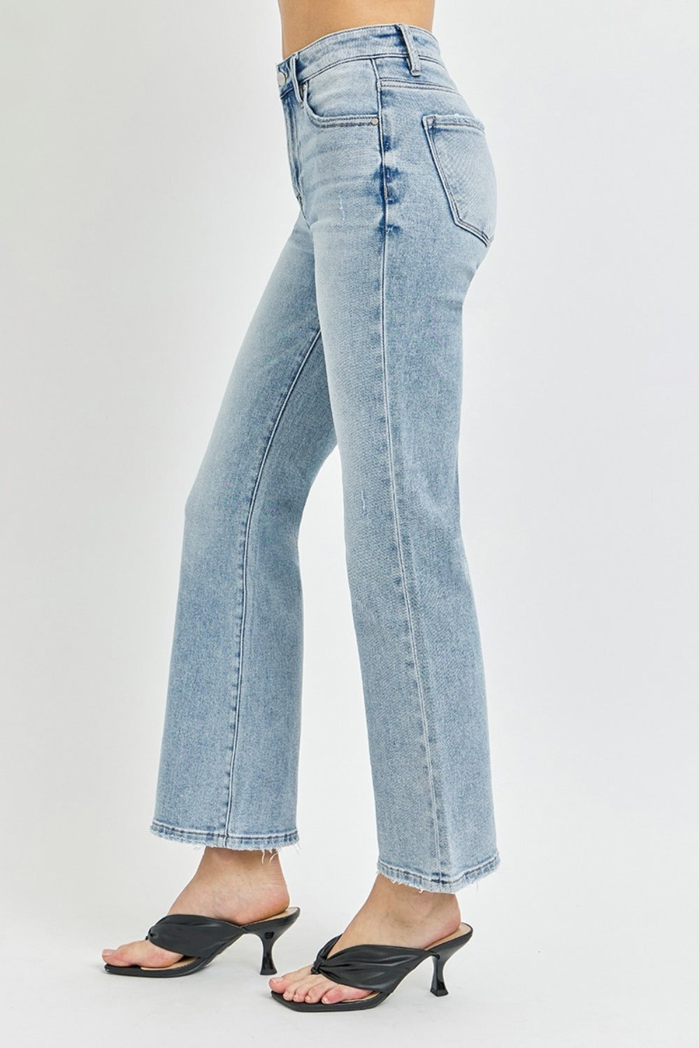 RISEN - Light Wash Ankle Flare Jeans - Inspired Eye Boutique