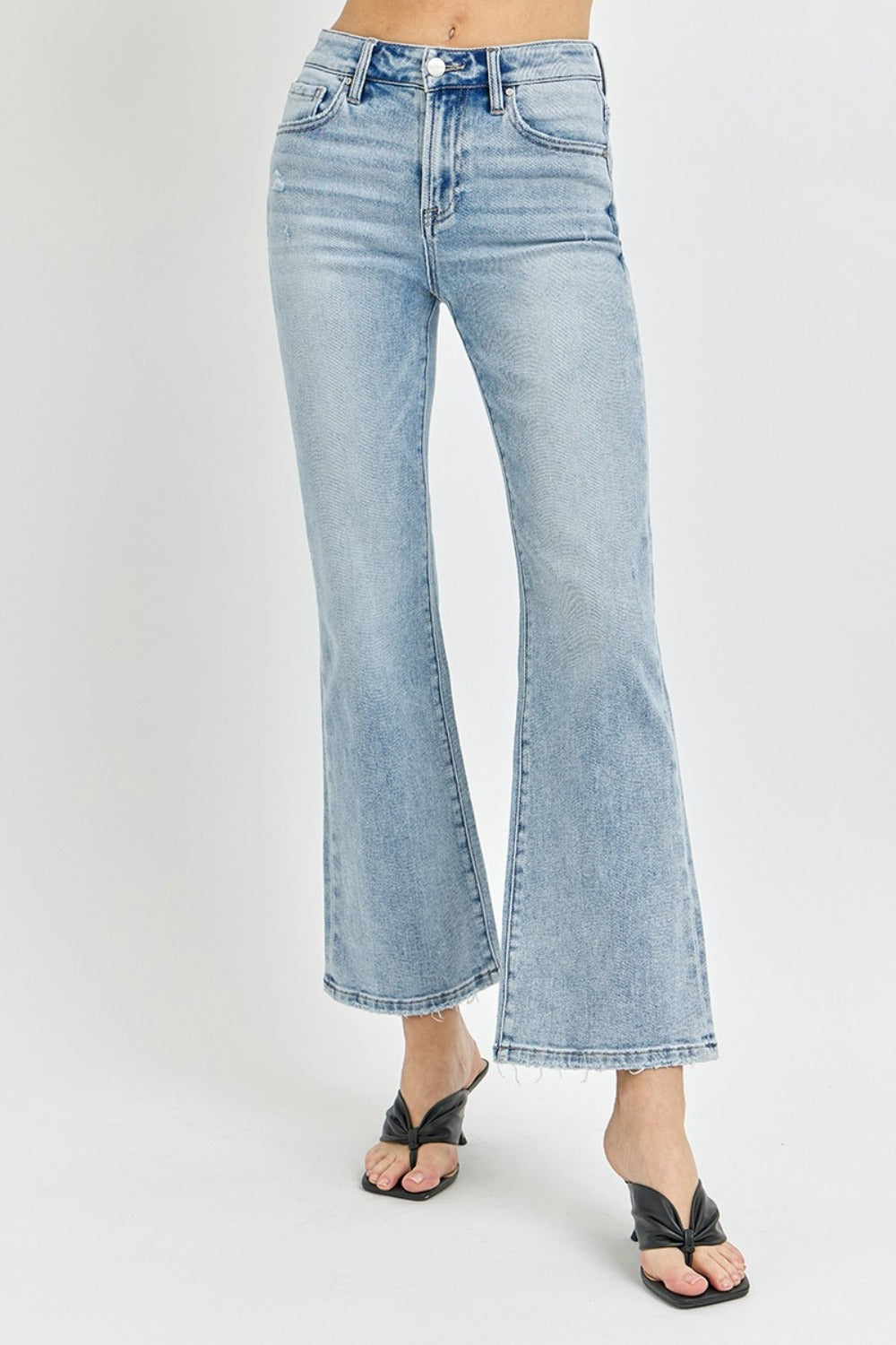 RISEN - Light Wash Ankle Flare Jeans - Inspired Eye Boutique