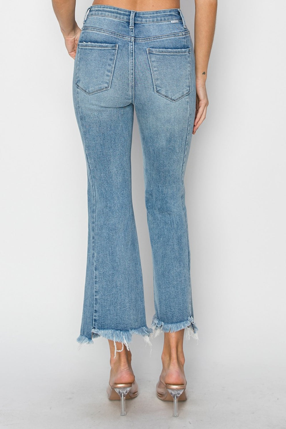 RISEN - Light Wash Ankle Flare Jeans - Inspired Eye Boutique