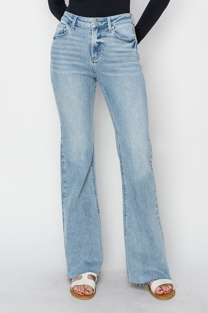 RISEN - Light Wash High Rise Bootcut Jeans - Inspired Eye Boutique