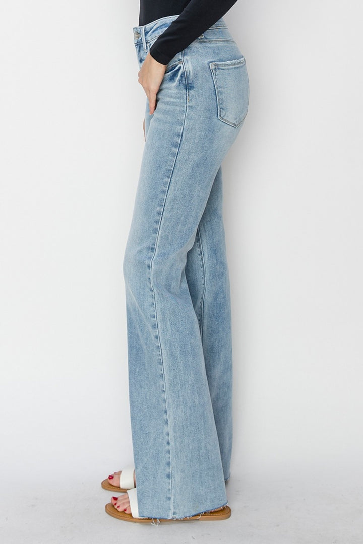 RISEN - Light Wash High Rise Bootcut Jeans - Inspired Eye Boutique