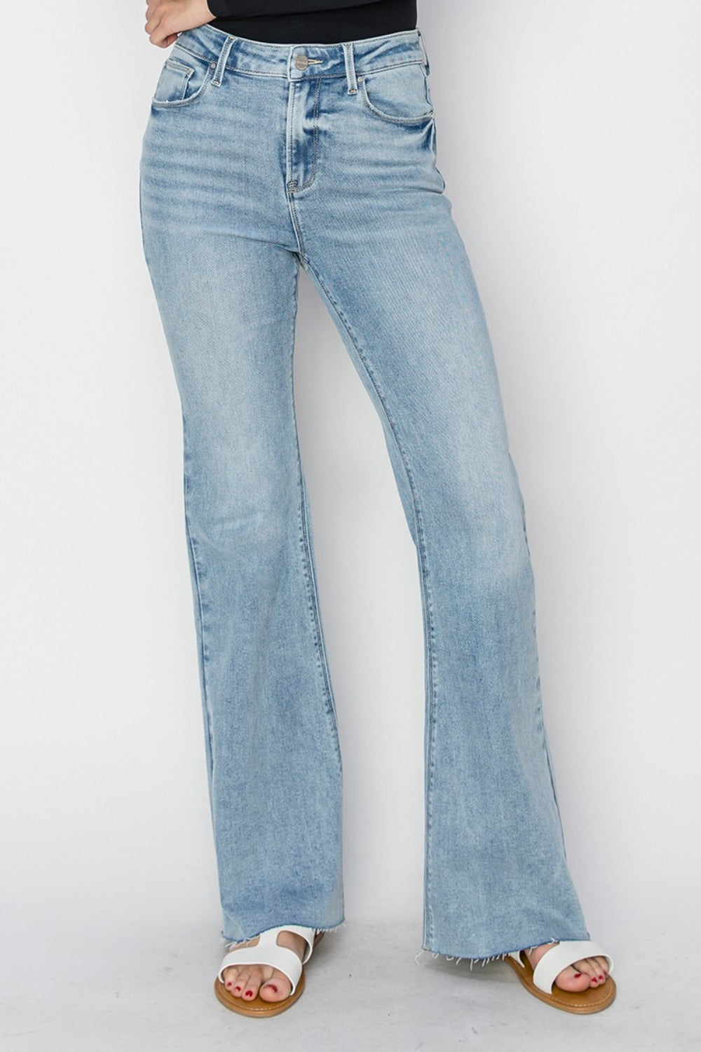 RISEN - Light Wash High Rise Bootcut Jeans - Inspired Eye Boutique