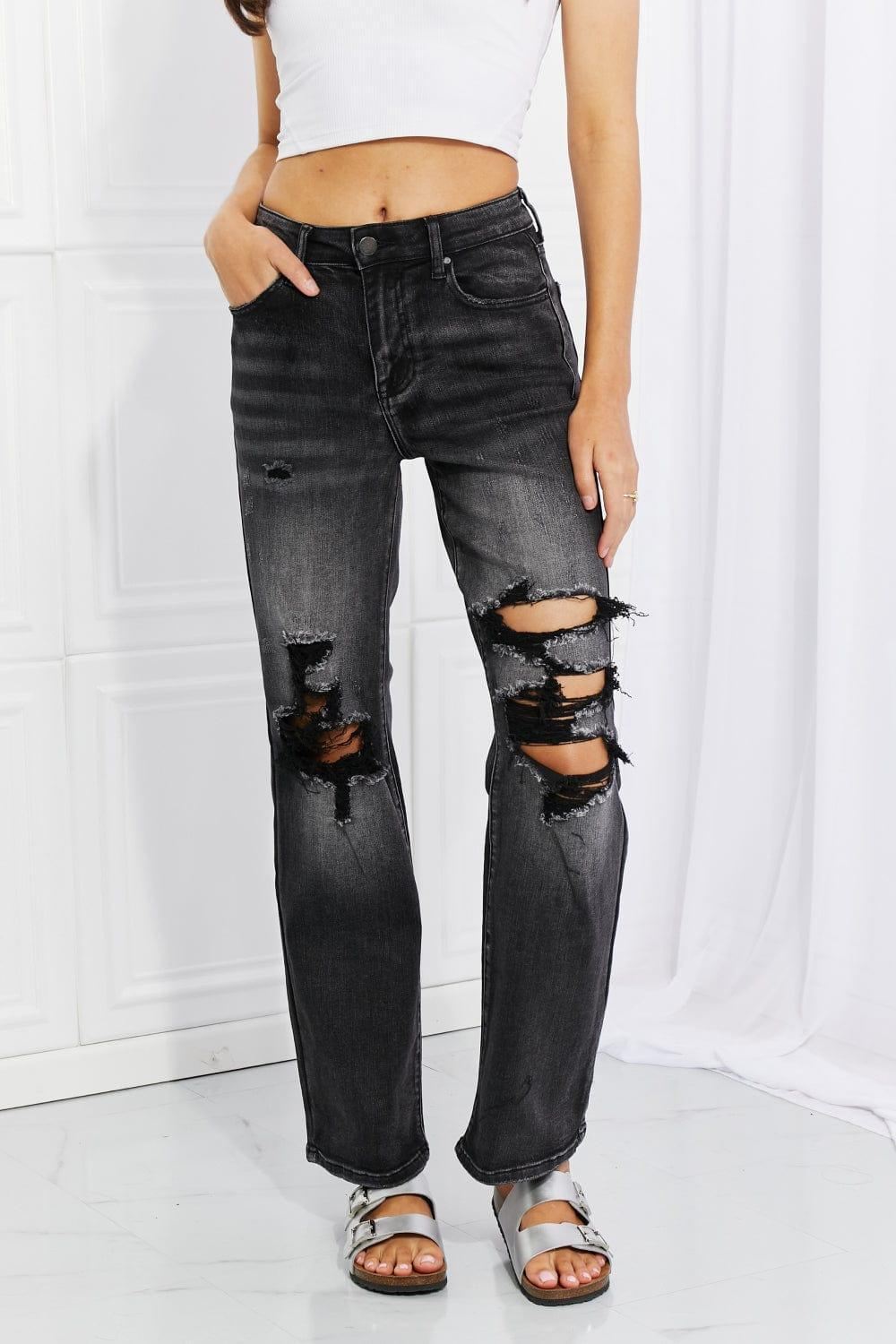 RISEN - Lois Distressed Loose Fit Jeans - Inspired Eye Boutique