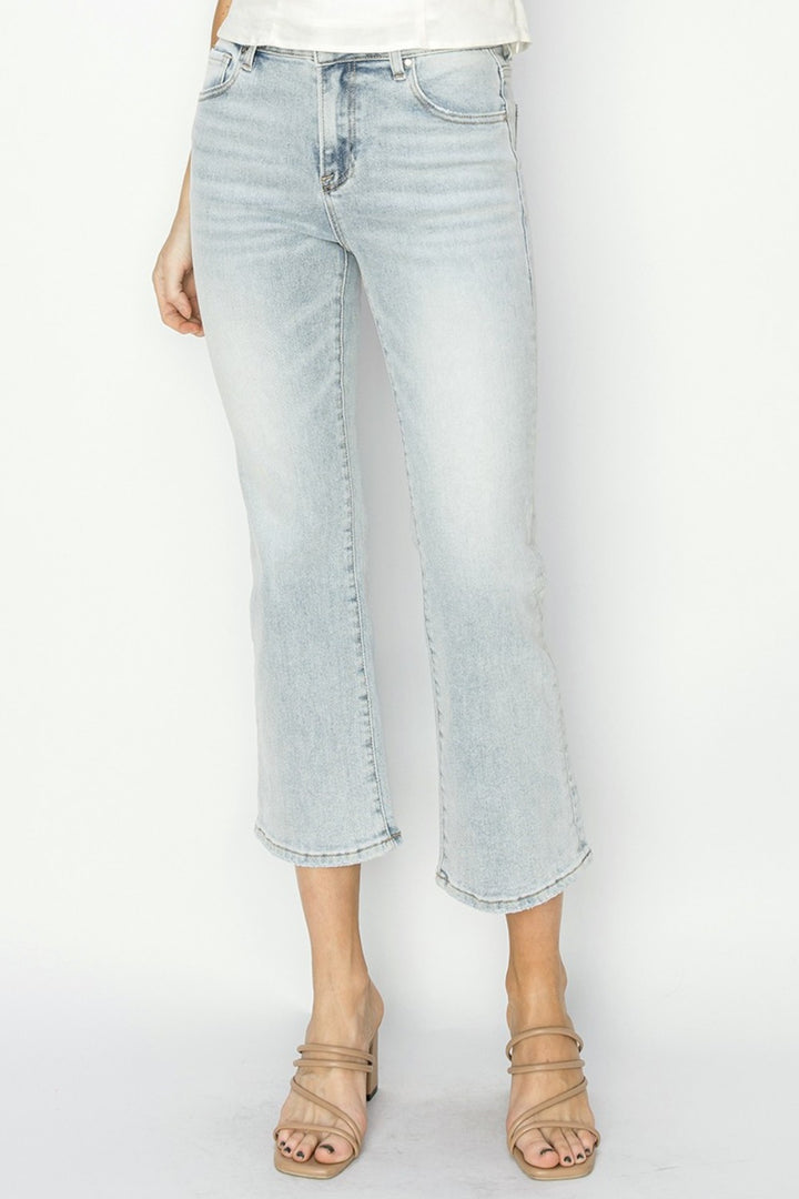 RISEN - Mid-Rise Cropped Flare Jeans - Inspired Eye Boutique