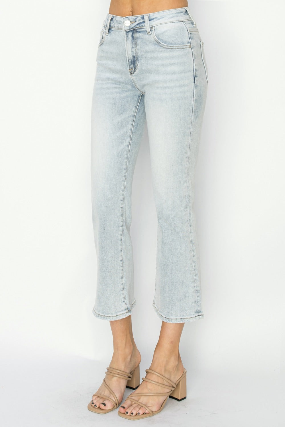 RISEN - Mid-Rise Cropped Flare Jeans - Inspired Eye Boutique