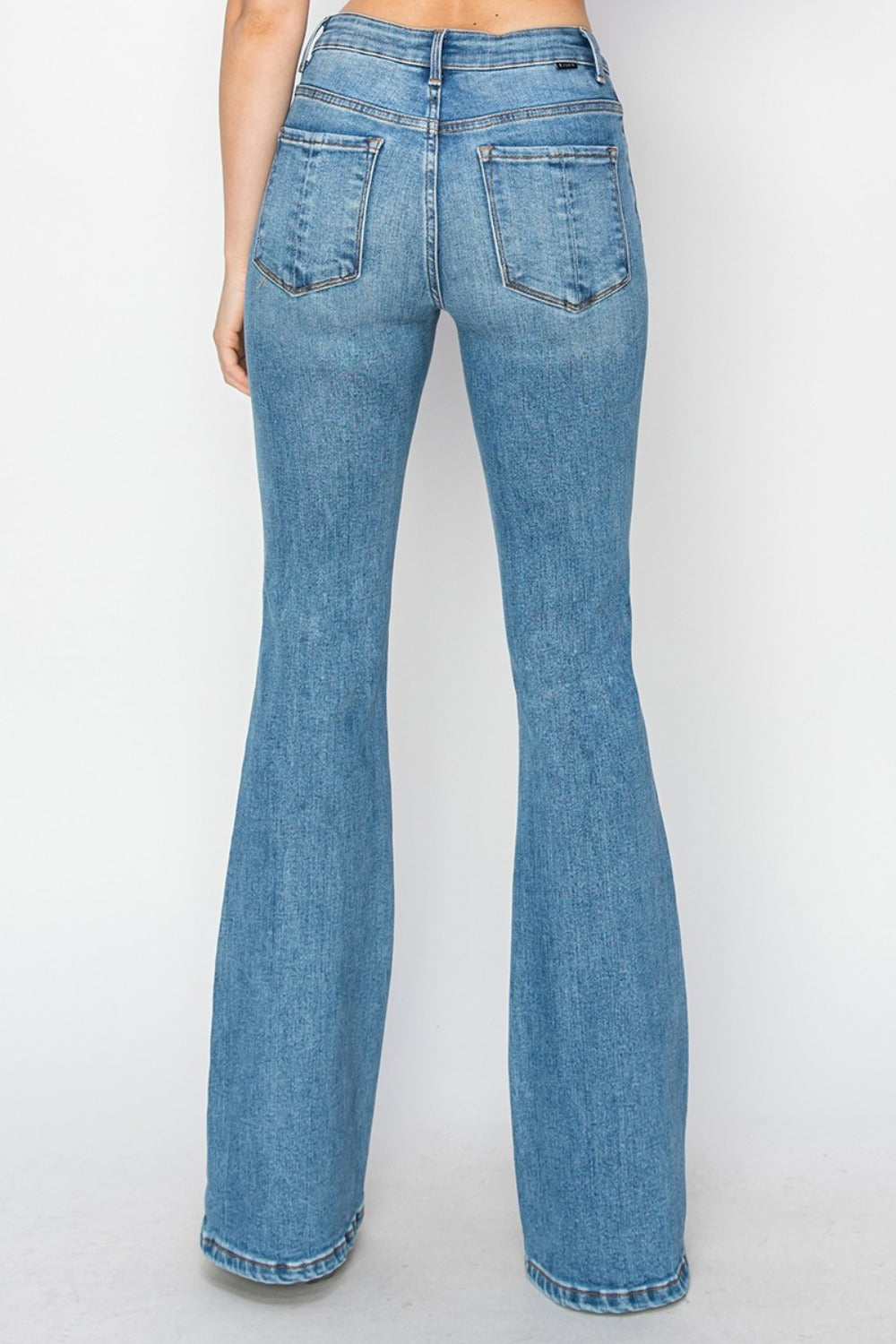 RISEN - Mid-Rise Flare Denim Jeans - Medium Wash - Inspired Eye Boutique