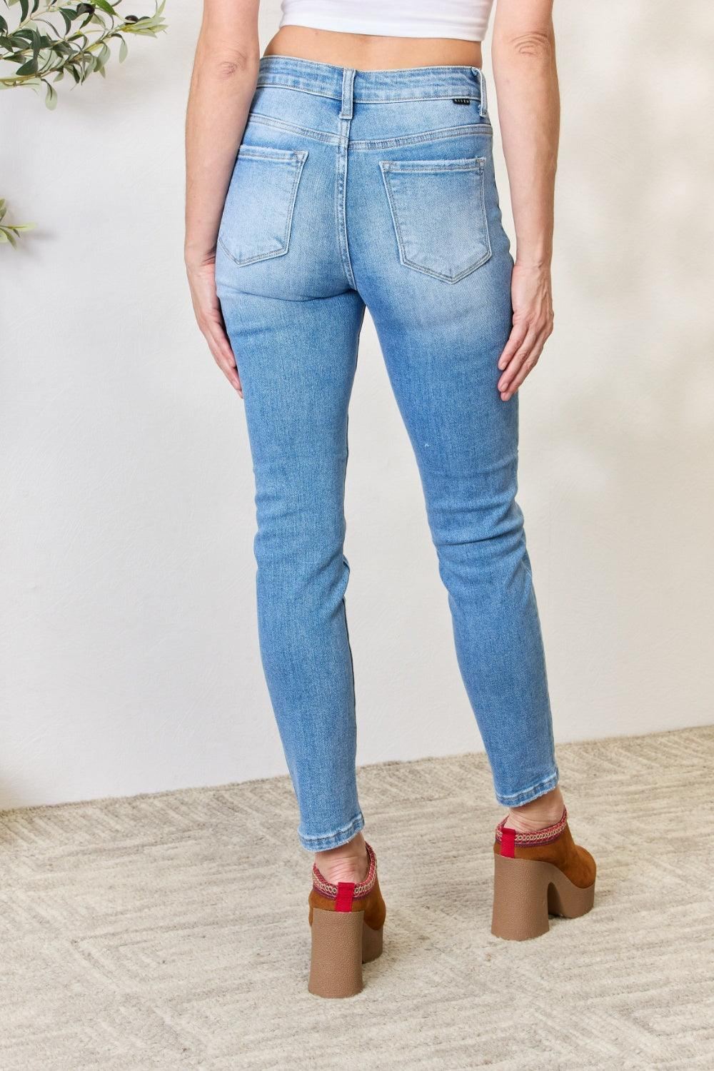 RISEN Mid Rise Skinny Jeans - Inspired Eye Boutique
