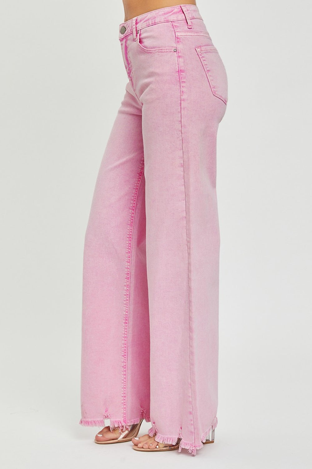 RISEN - Acid Pink Wide Leg Jeans
