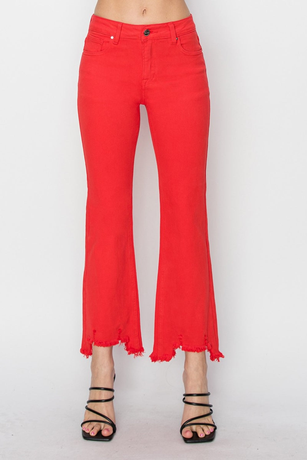 RISEN Red Straight Leg Jeans - Inspired Eye Boutique
