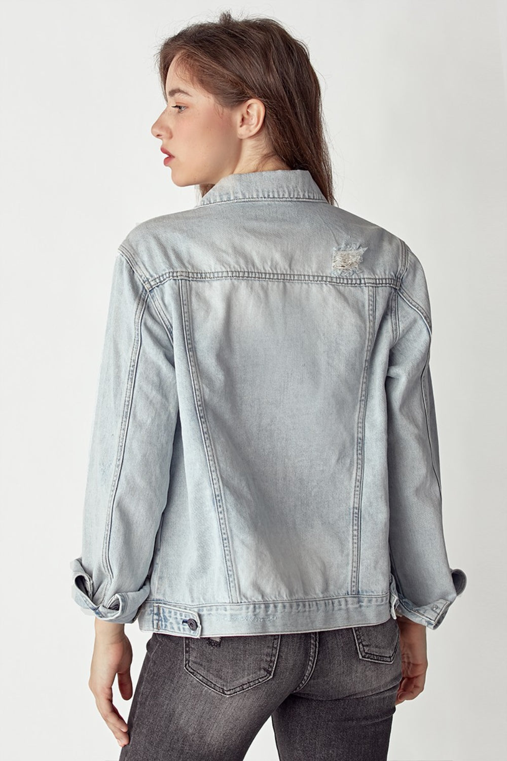 RISEN Relaxed Fit Vintage Jean Jacket - Inspired Eye Boutique