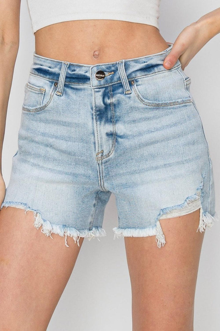 RISEN Shorts - Denim Shorts - Cutoff Hem - Inspired Eye Boutique