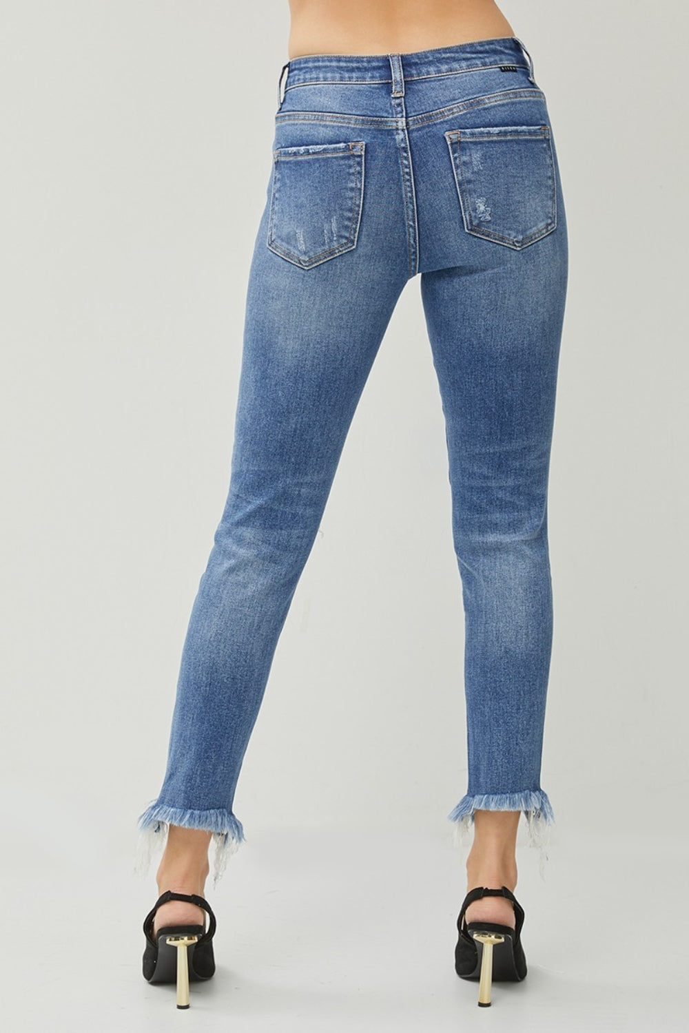 RISEN - Skinny Jeans - Distressed - Frayed Hem - Inspired Eye Boutique