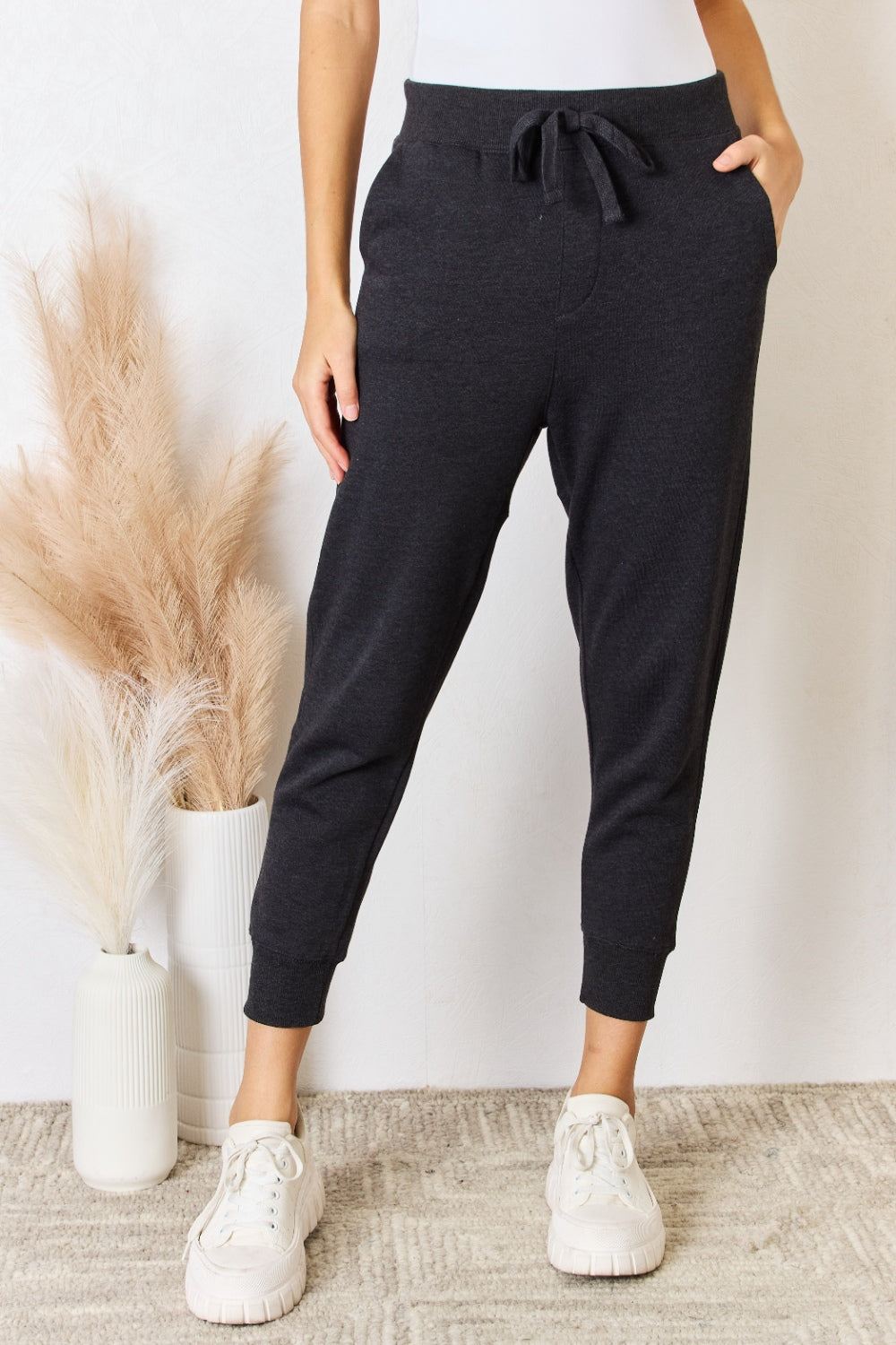 RISEN Soft Knit Cropped Joggers - Inspired Eye Boutique