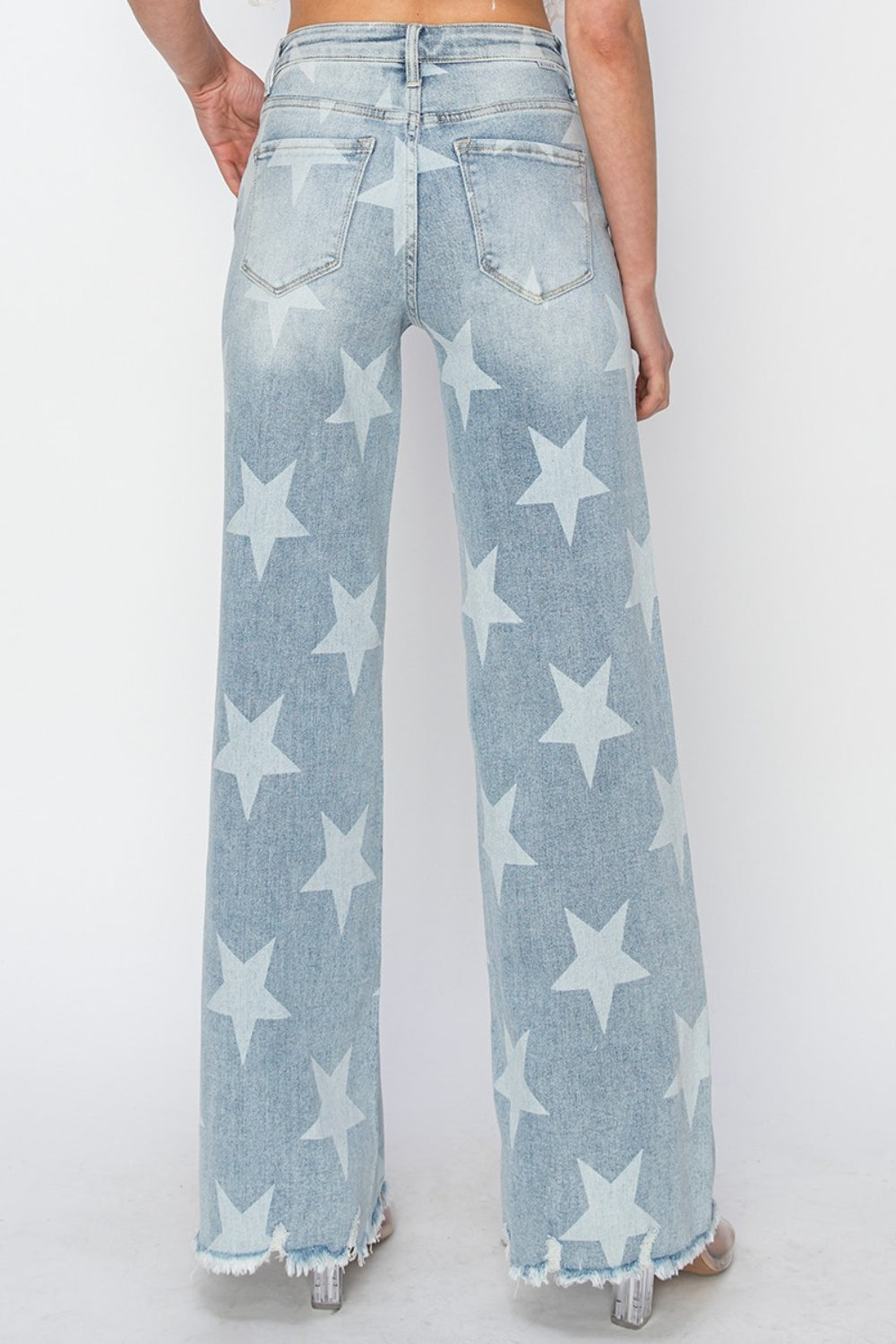 RISEN Star Print Jeans - Wide Leg - Inspired Eye Boutique