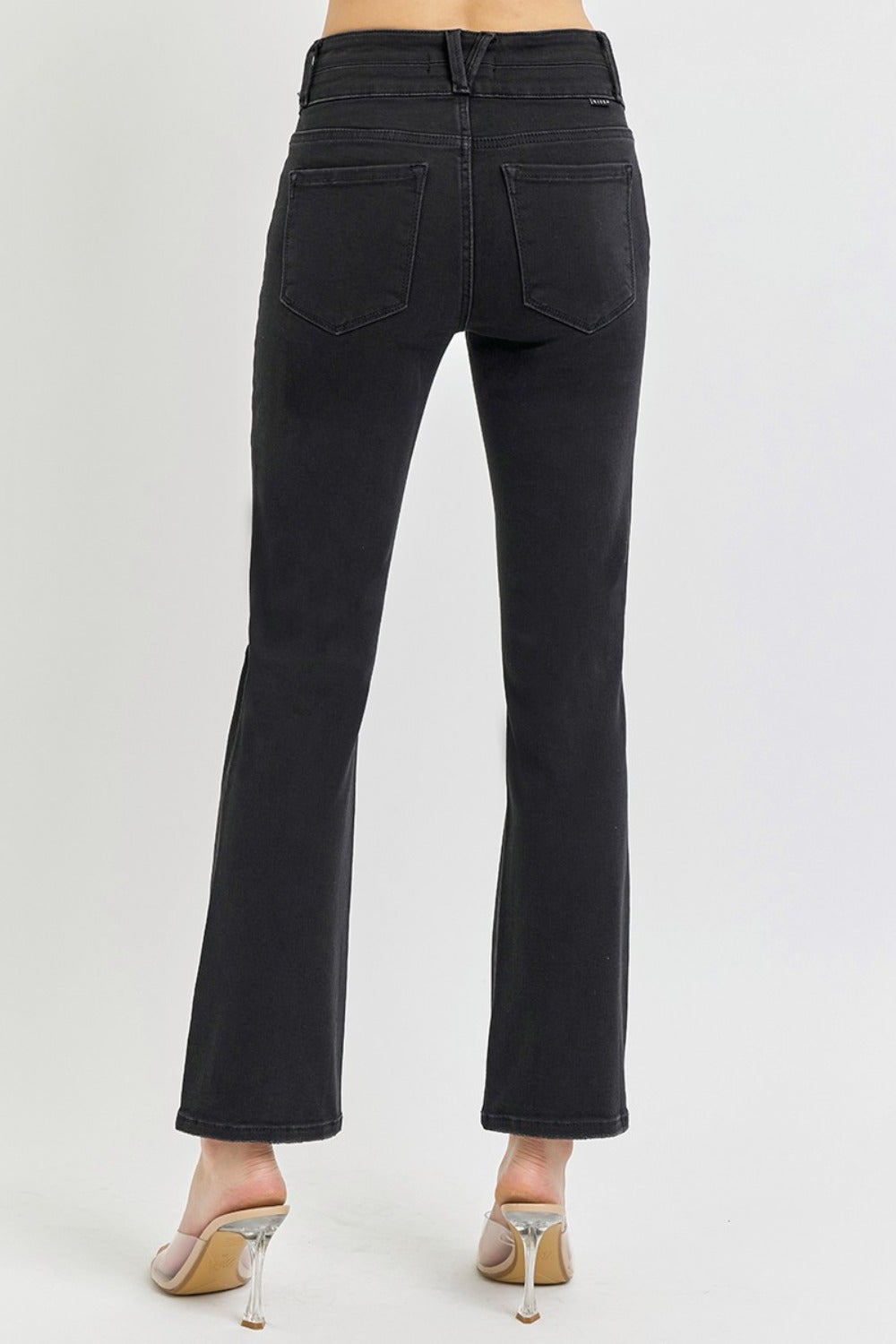 RISEN - Straight Leg Distressed Washed Black Jeans - Inspired Eye Boutique