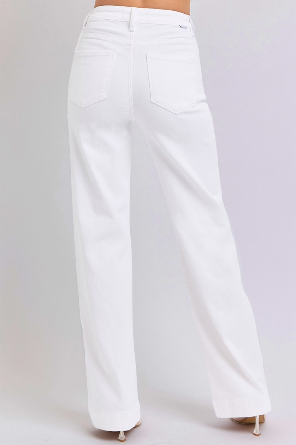 RISEN - Straight Leg White Denim Jeans - Inspired Eye Boutique