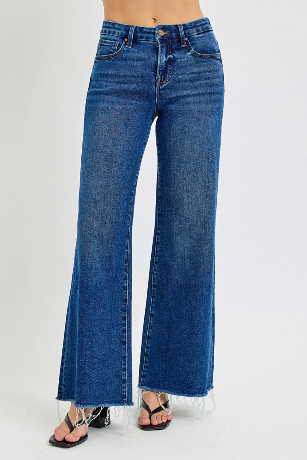 RISEN - Tummy Control High Rise Wide Leg Jeans - Inspired Eye Boutique