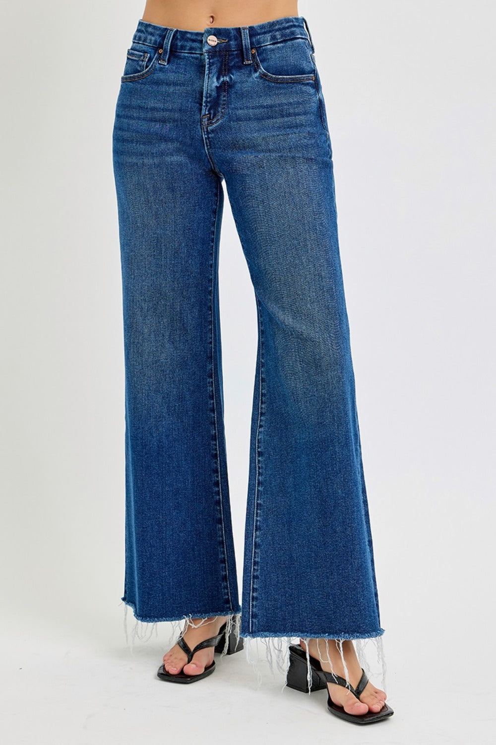 RISEN - Tummy Control High Rise Wide Leg Jeans - Inspired Eye Boutique