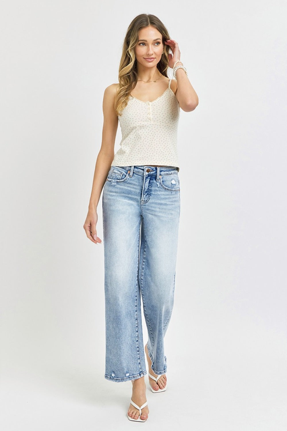 RISEN - Tummy Control Wide Leg Jeans - Inspired Eye Boutique