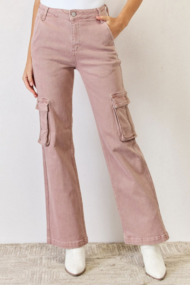 RISEN Cargo Jeans - Mauve - Inspired Eye Boutique