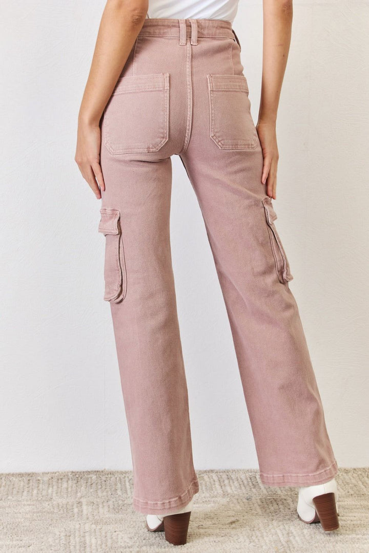 RISEN Cargo Jeans - Mauve - Inspired Eye Boutique