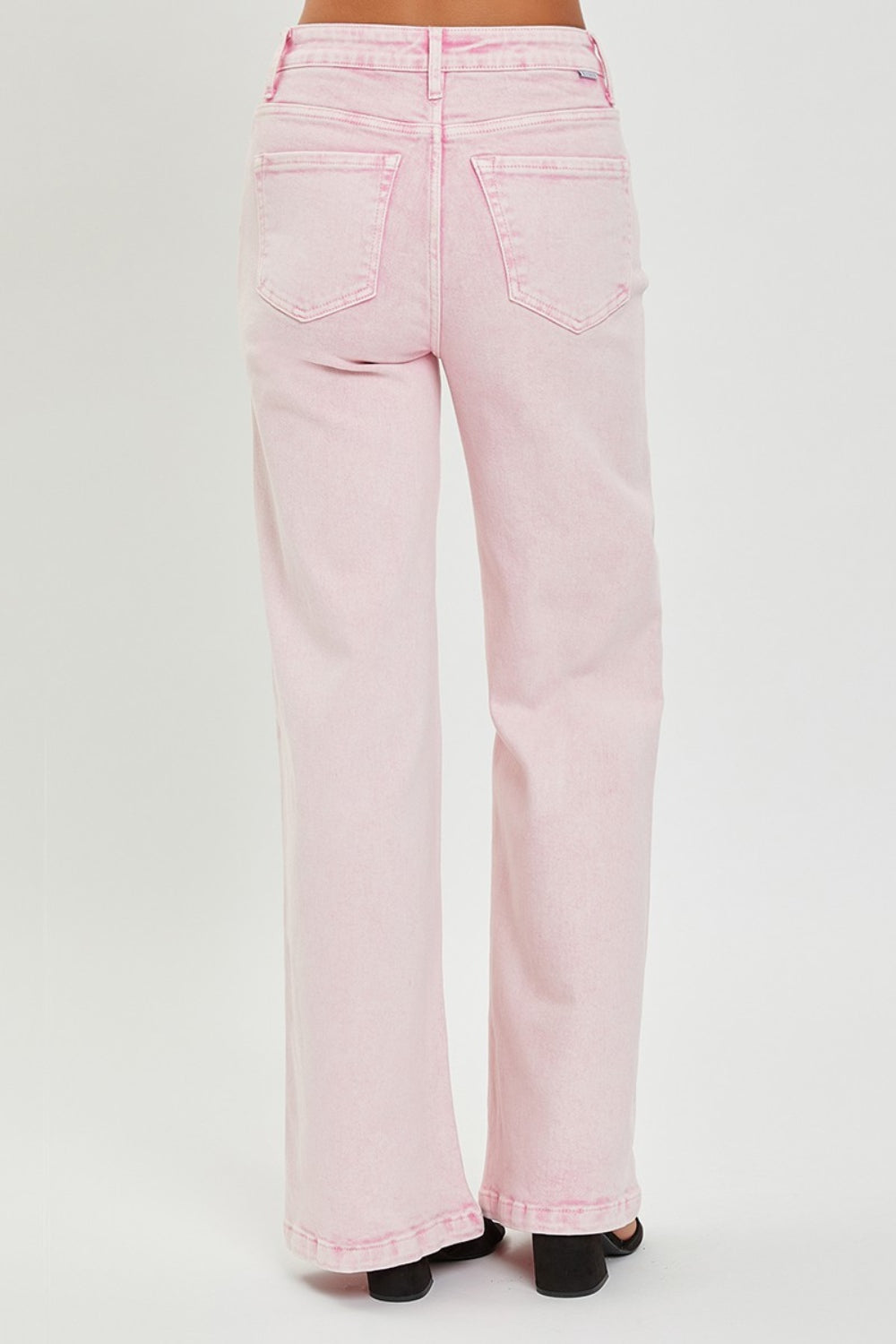 RISEN Wide Leg Jeans - Acid Wash Pink - Inspired Eye Boutique