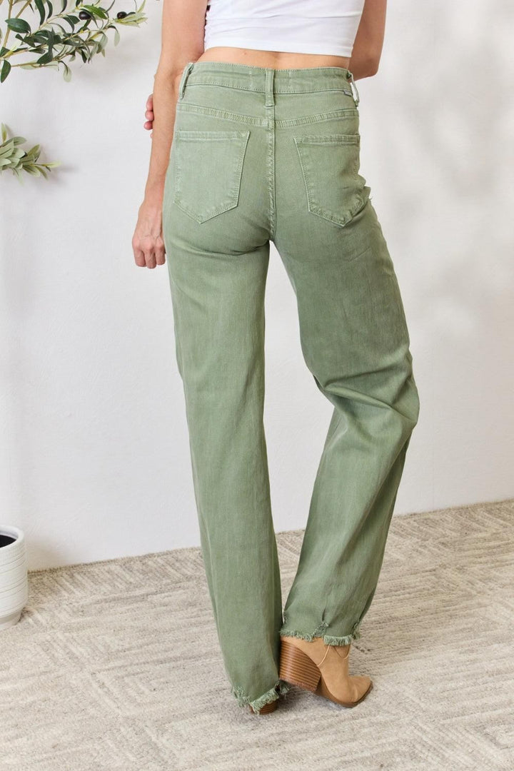 RISEN Wide Leg Jeans - Sage - Inspired Eye Boutique