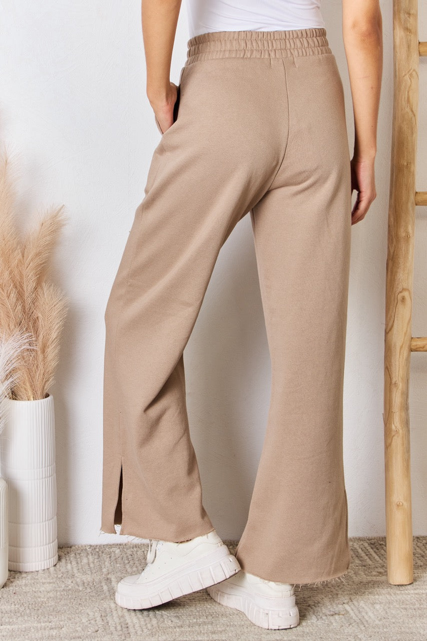 RISEN - Wide Leg Lounge Pants - Sand - Inspired Eye Boutique