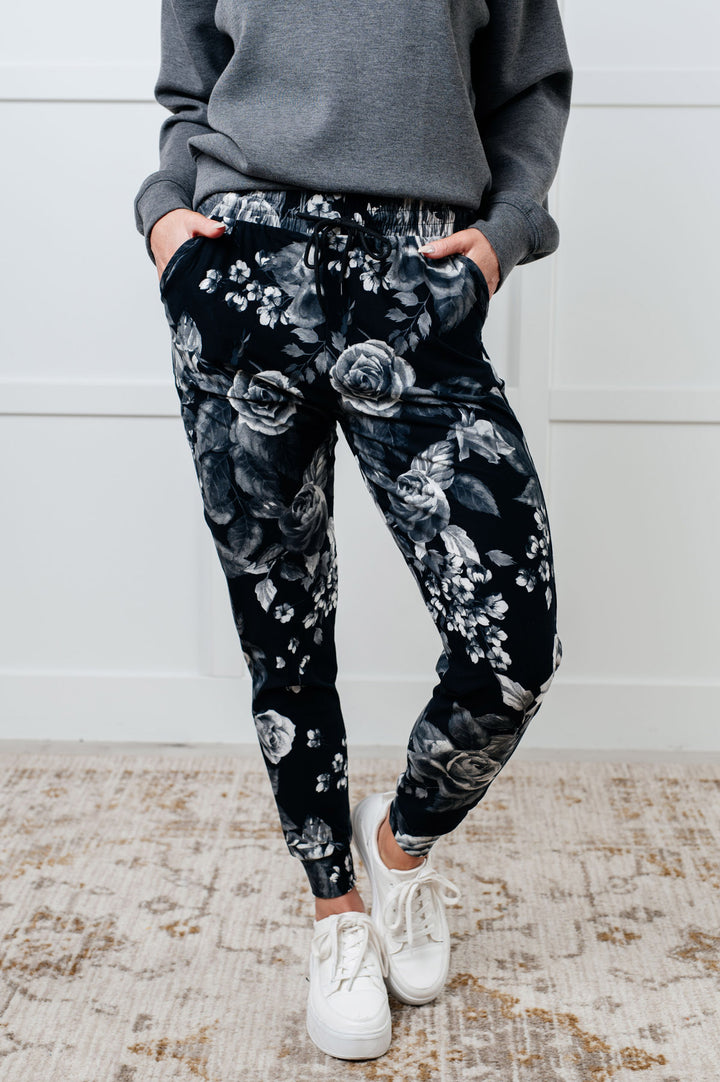 Rose Print Pajama Joggers - Inspired Eye Boutique