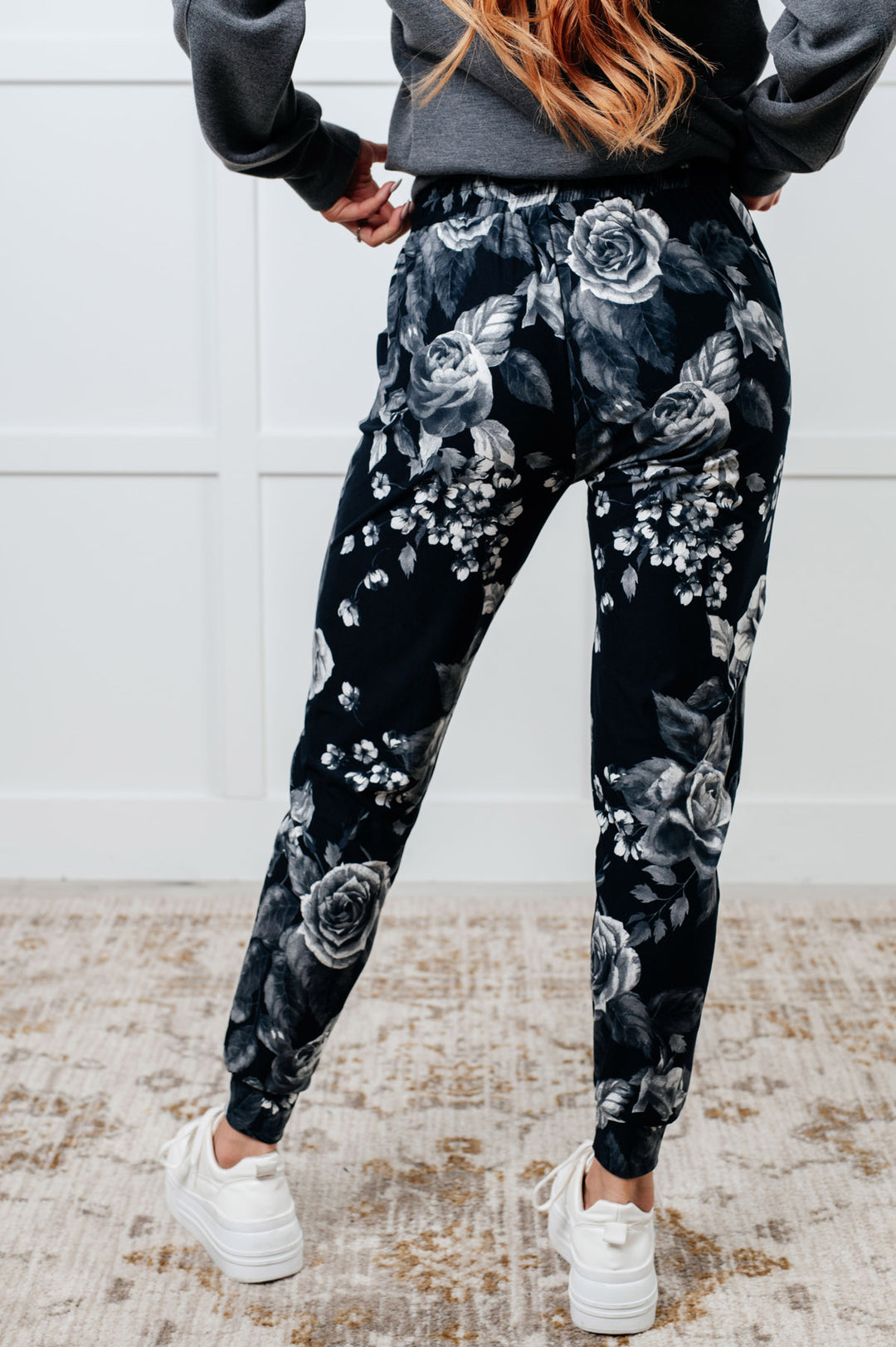 Rose Print Pajama Joggers - Inspired Eye Boutique