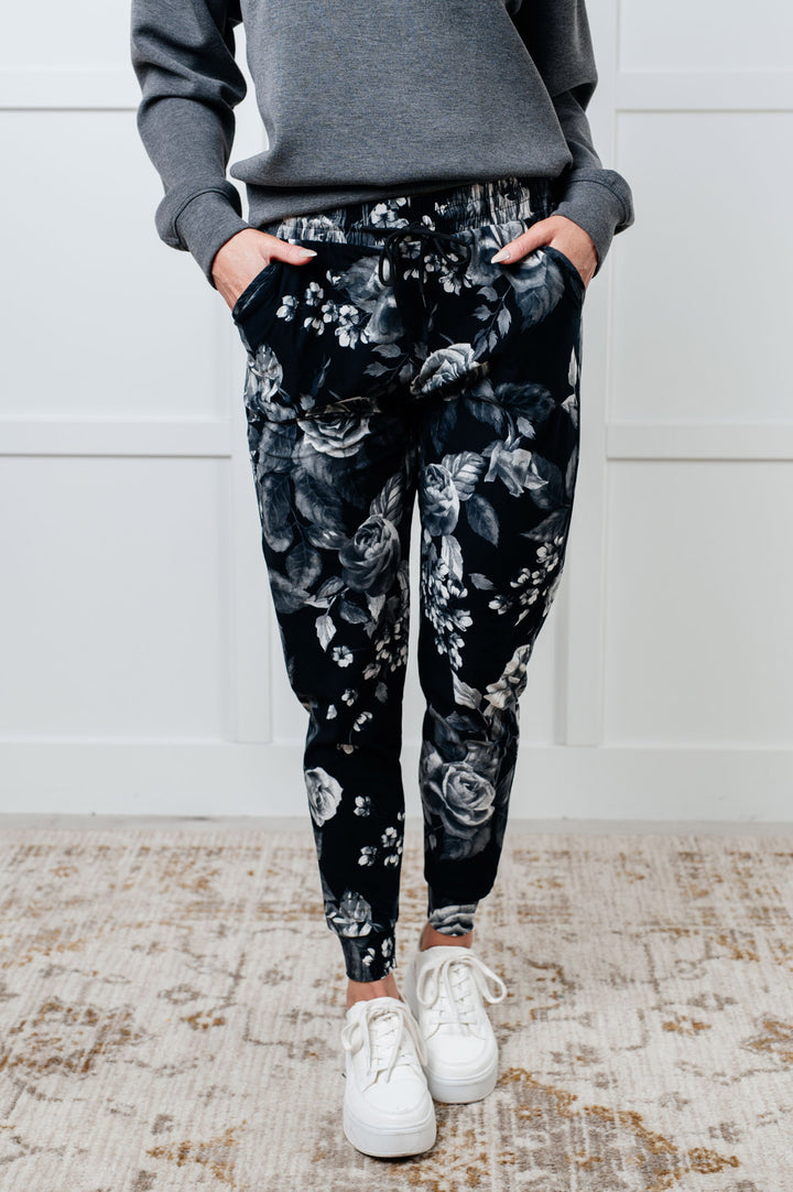 Rose Print Pajama Joggers - Inspired Eye Boutique