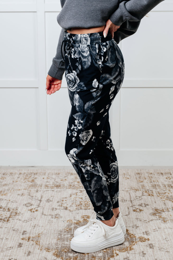 Rose Print Pajama Joggers - Inspired Eye Boutique