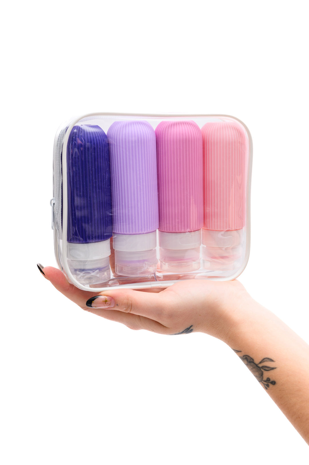 Silicone Travel Bottles Set - Lavender - Inspired Eye Boutique